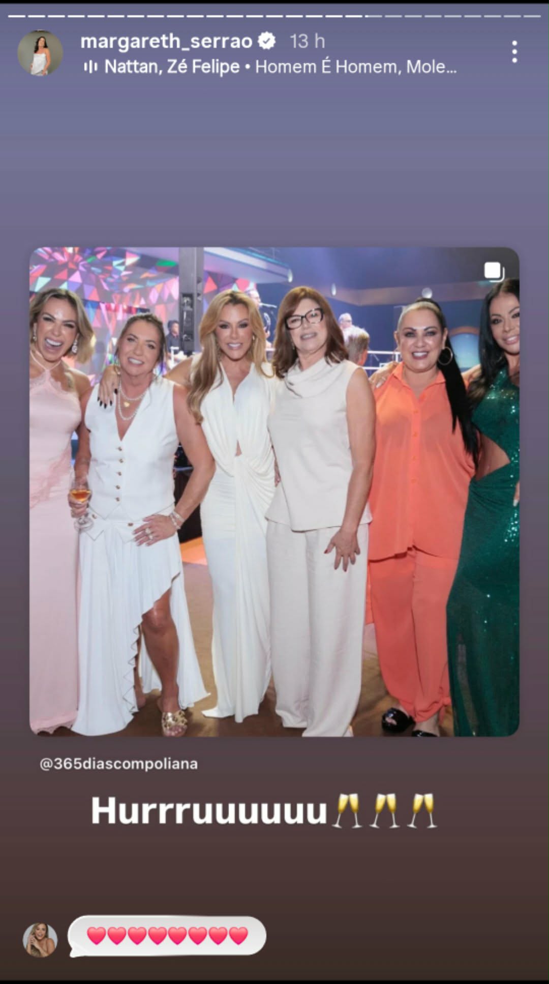 Poliana Rocha na festa de Margareth Serrão