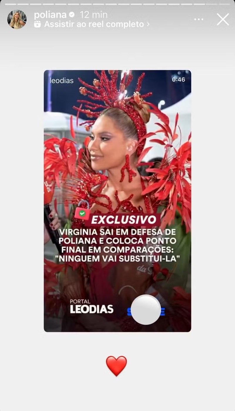 Storie de Poliana Rocha - Foto: Instagram @poliana
