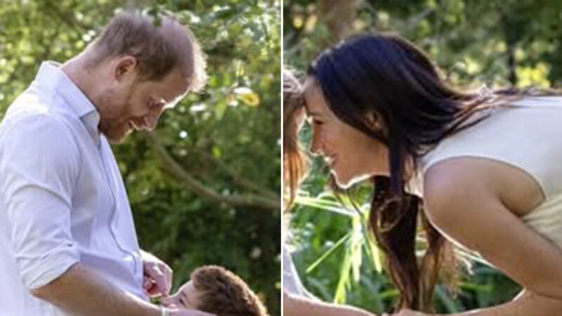 Foto inédita do príncipe Harry e Meghan Markle com os filhos encanta os internautas