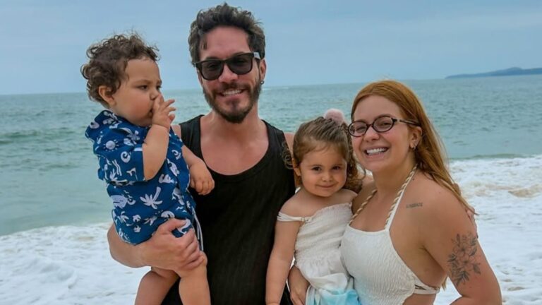 Viih Tube e Eliezer mostram primeira vez de Ravi na praia durante viagem em família; veja fotos