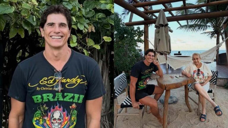 Reynaldo Gianecchini posta fotos raríssimas com a mãe: ‘Dias felizes’