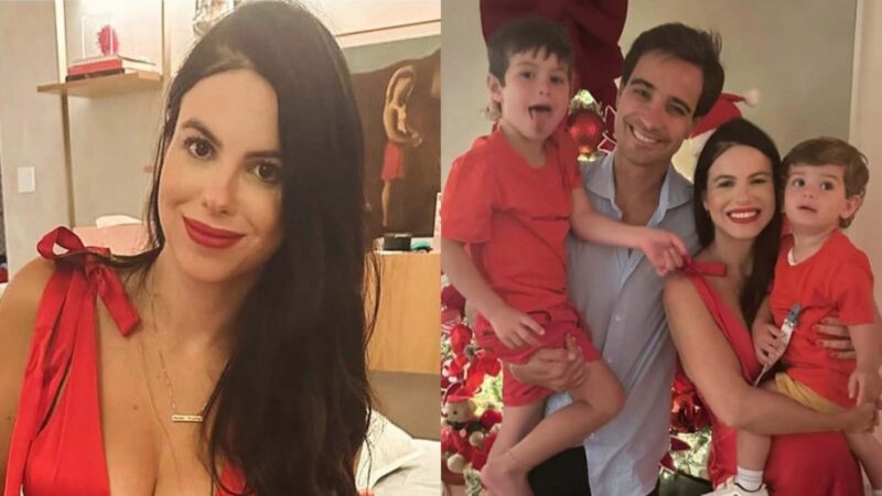 Sthefany Brito mostra barriga no Natal
