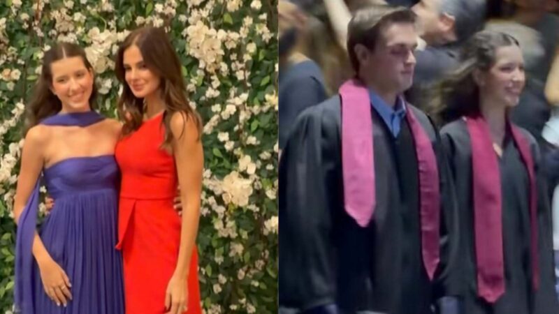 Vera Viel mostra a filha entrando com o namorado em sua segunda formatura da escola