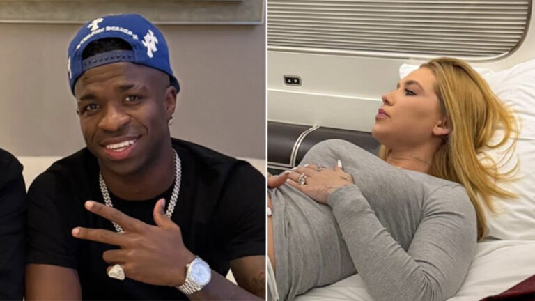 Vini Jr reage ao ver foto de Virginia em cama de jatinho particular