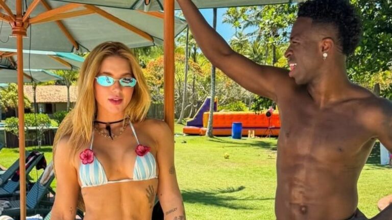 Virginia posta fotos combinando look com Vini Jr. durante viagem em Trancoso