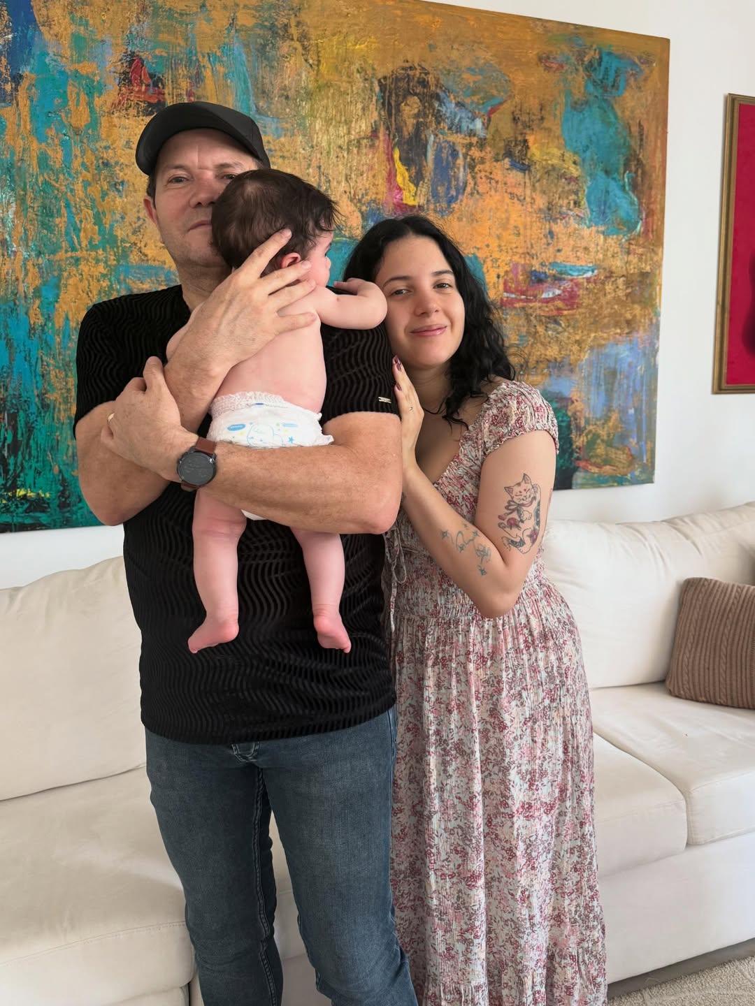 Ximbinha com a filha, Yasmin Mendes, e o neto, Oliver - Foto: Reprodução / Instagram @ximbinhaoficiall