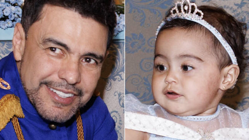 Os looks combinando de Zezé Di Camargo e da filha caçula, Clara, na festa de aniversário