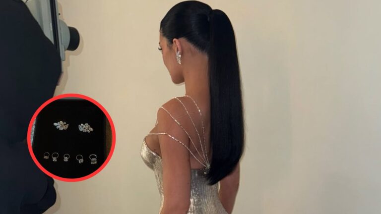Namorada de ator premiado brilha no Globo de Ouro com mais de 100 quilates em diamantes