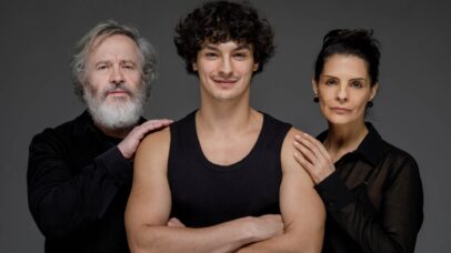 Leonardo Medeiros, Pedro Waddington e Helena Ranaldi em O Retorno - Foto_ Edson Kumasaka