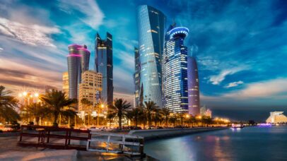 O skyline do centro da cidade de Doha, no Qatar - Foto: Getty Images