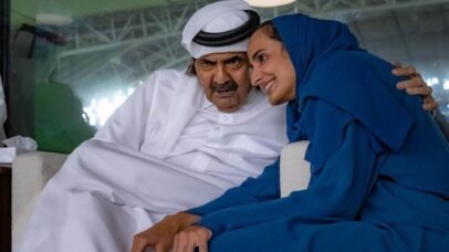 Sheikha Hind bint Hamad Al Thani ao lado de seu pai, o ex-Emir Hamad bin Khalifa Al Thani - Foto: Reprodução/Instagram