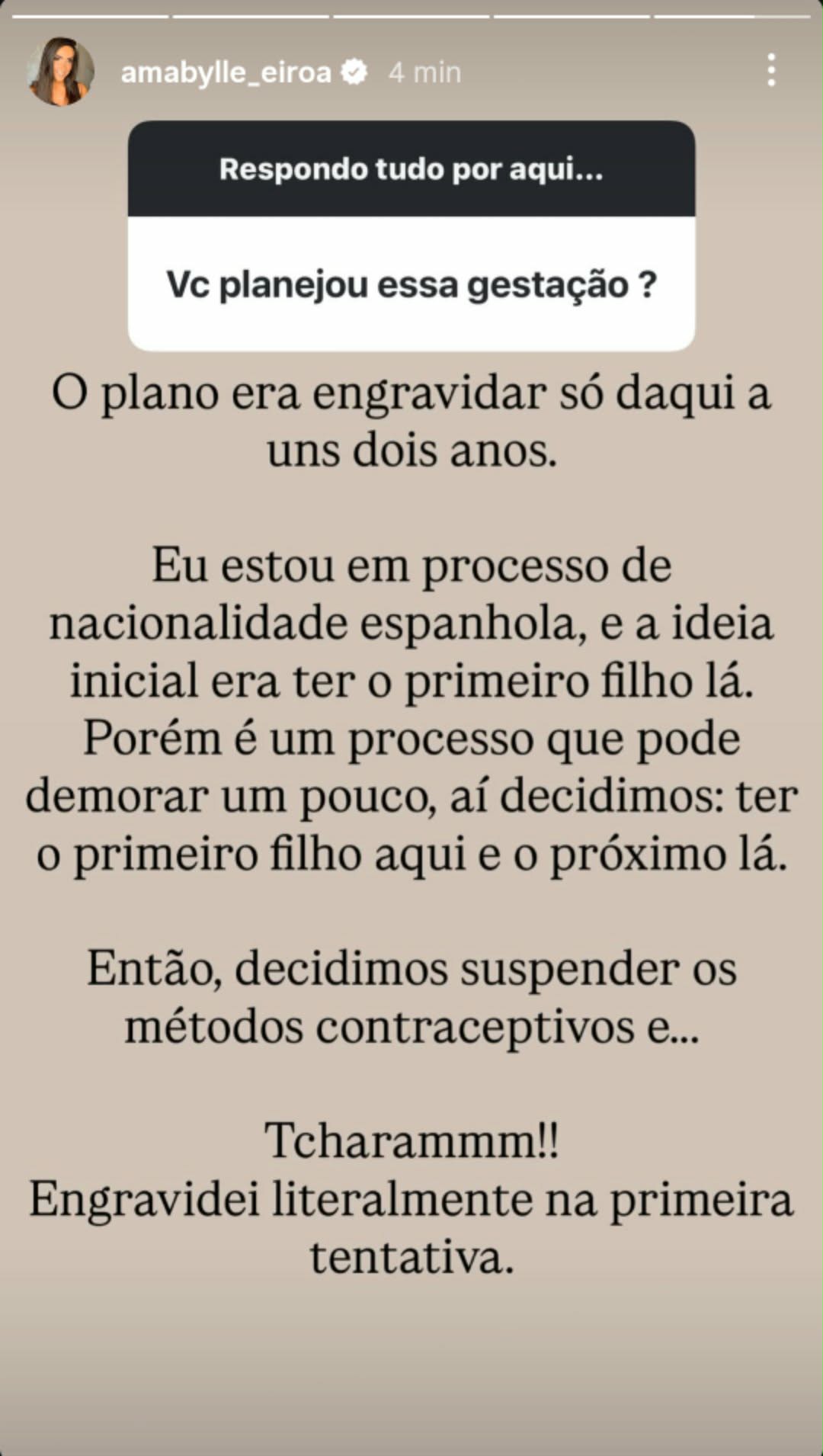 Amabylle Eiroa, nora de Zezé Di Camargo fala sobre gravidez - Foto: @amabylle_eiroa