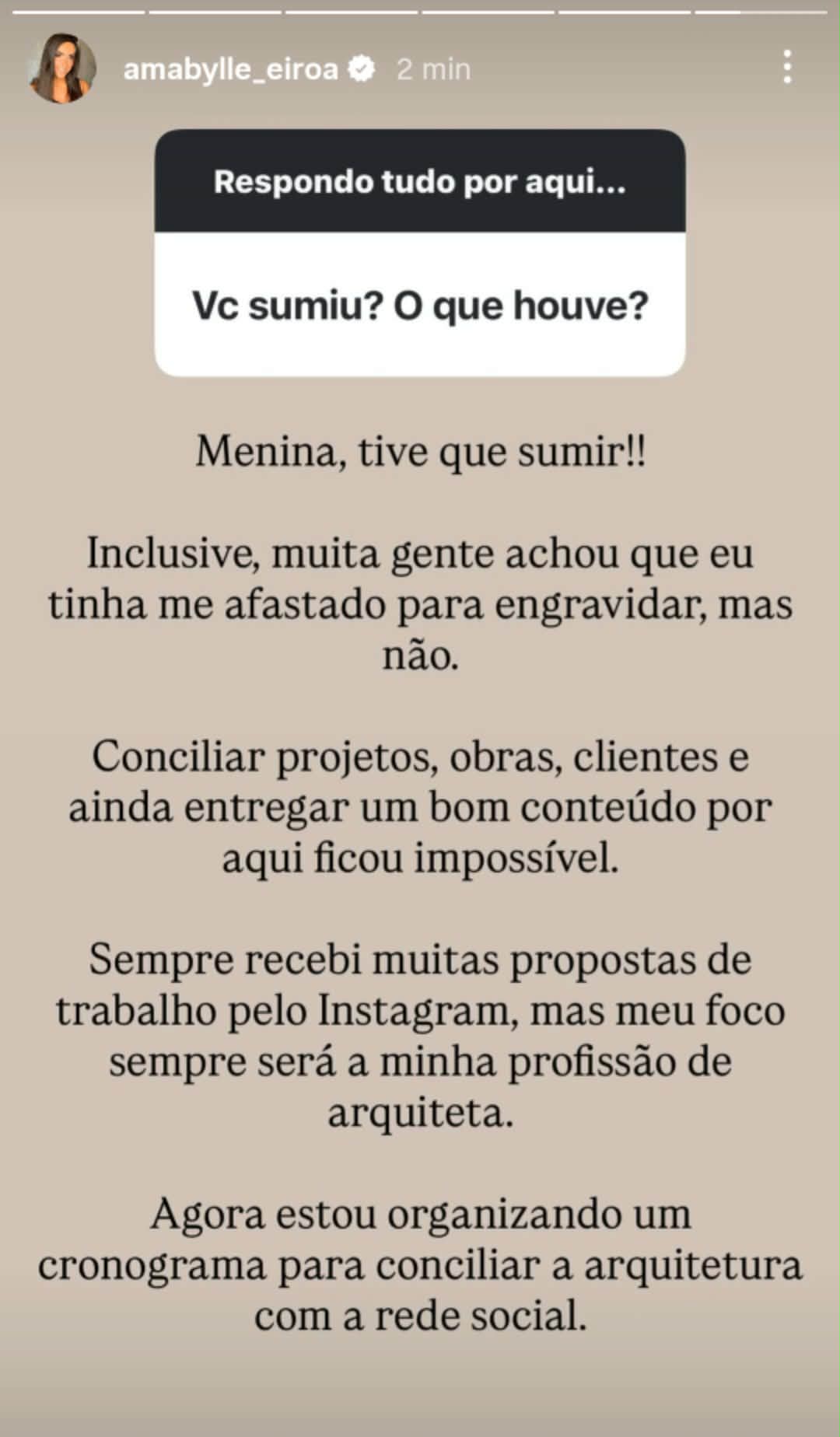Amabylle Eiroa, nora de Zezé Di Camargo fala sobre gravidez