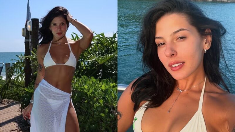 Ana Castela de biquíni branco - Foto: @anacastelacantora