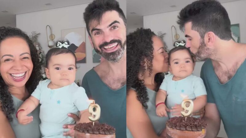 Aretha Oliveira se derrete ao comemorar mesversário da filha: ‘Nosso maior amor’