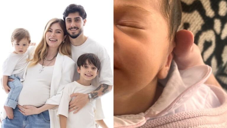 Bruna Hamú, ex-Malhação, celebra 16 dias do nascimento da filha caçula com nova foto