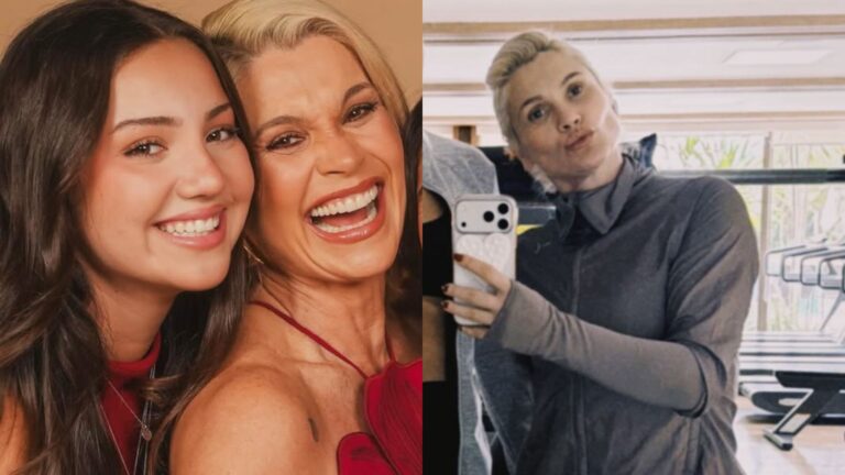 Filha caçula de Flávia Alessandra choca com a diferença de altura: “Grandona”