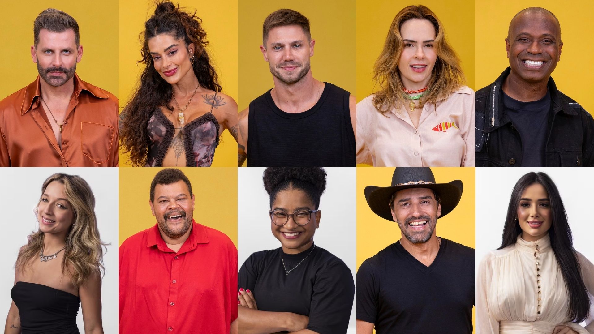 Henri Castelli, Alince Campos, Jonas Sulzbach, Ana Paula Renault, Edilson, Samira, Babu, Milena, Alberto Cowboy e Jordana - Foto: Globo/ Manoella Mello
