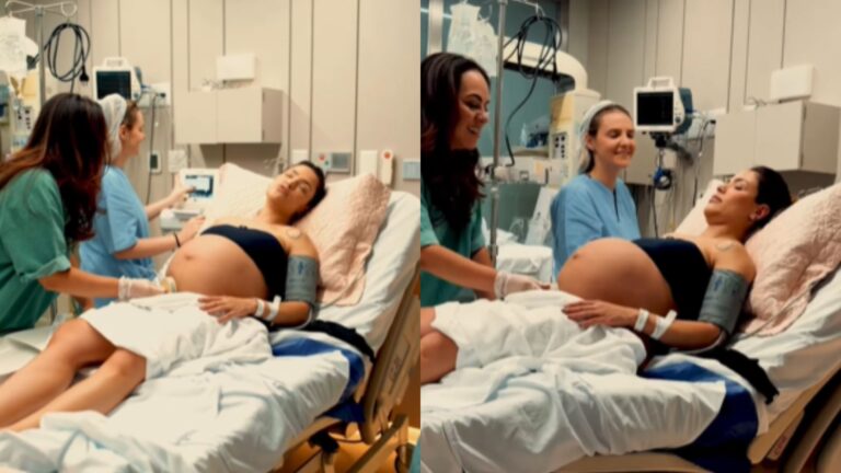 Gabi Luthai emociona ao mostrar vídeo do parto do filho Matteo