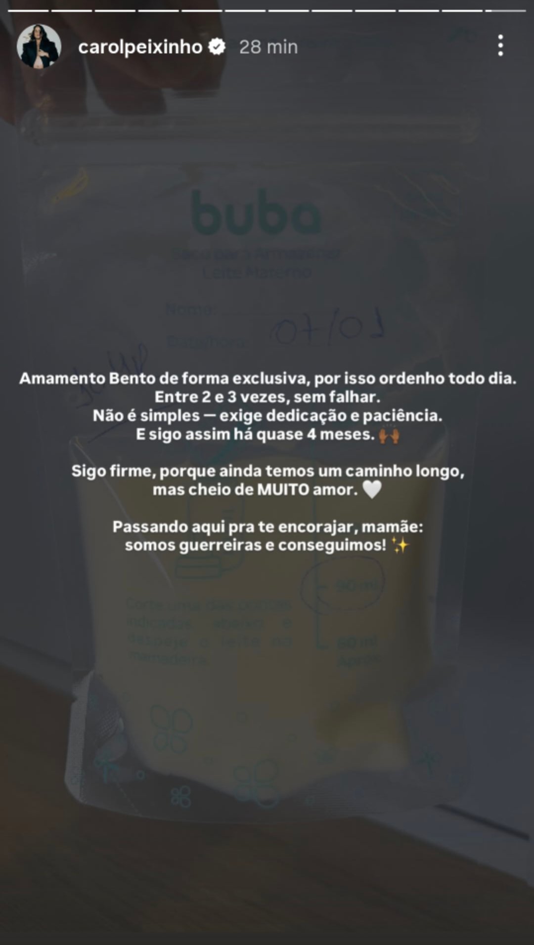 Carol Peixinho fala sobre amamentação exclusiva do filho - Foto: @carolpeixinho