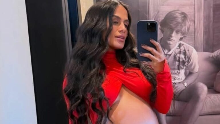 Carol Peixinho impressiona ao relembrar tamanho de barriga na gestação do filho