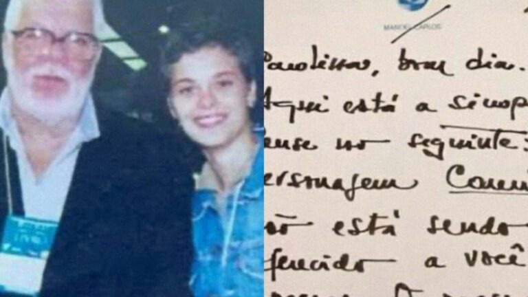 Carolina Dieckmmann mostra bilhete que recebeu de Manoel Carlos