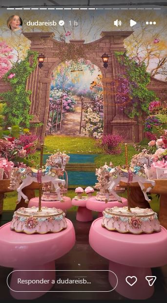 Decoração da festa de 1 ano da filha de Duda Reis - Foto: Reprodução / Instagram