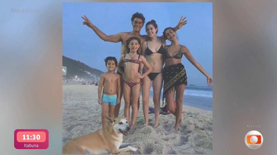 Eduardo Moscovis com os filhos - Foto: Globo