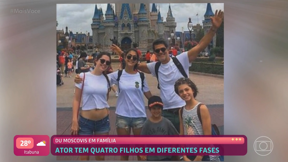 Eduardo Moscovis com os filhos - Foto: Globo