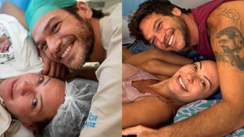 Fabiula Nascimento recria foto do parto no aniversário de 4 anos dos filhos gêmeos