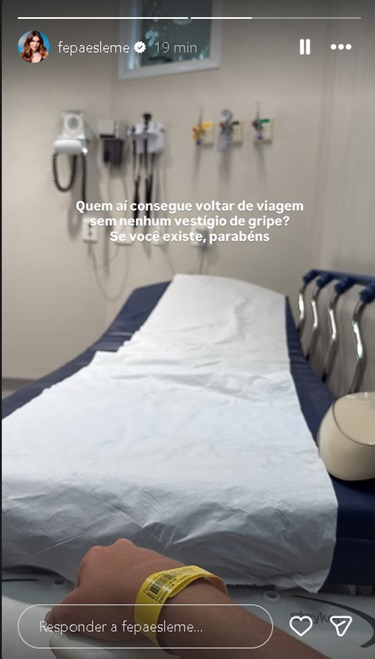Storie de Fernanda Paes Leme - Foto: Reprodução/Instagram @fepaesleme