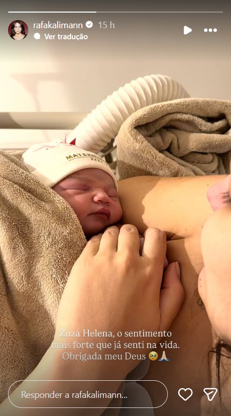 Rafa Kalimann com a filha, Zuza - Foto: Reprodução / Instagram @rafakalimann