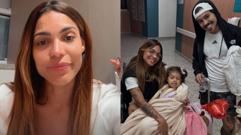Tays Reis exalta força da filha após cirurgia de emergência: ‘Pensa em um bebê forte’