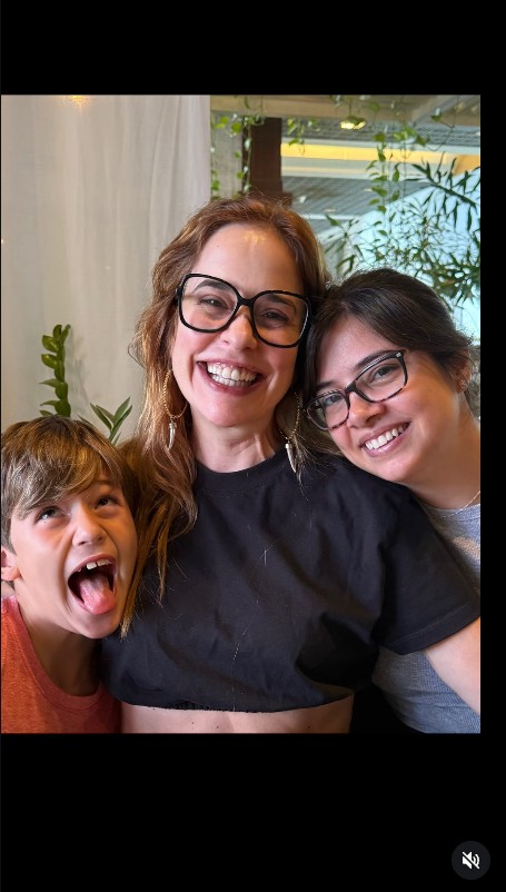 Palomma Duarte com os filhos, Antônio e Maria Luiza - Foto: Reprodução/Instagram @palommaduarte