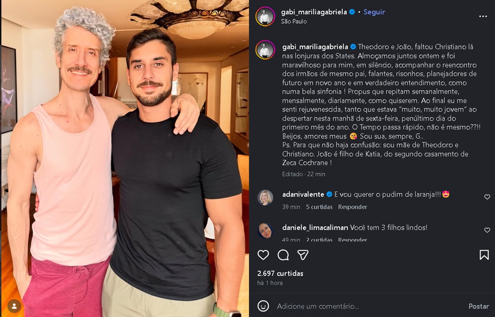 Post de Marilia Gabriela no Instagram