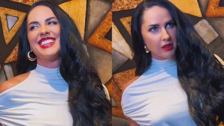 Graciele Lacerda surpreende com look todo aberto para primeira noite no navio de Zezé