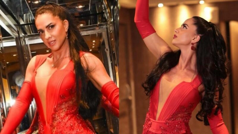 Graciele Lacerda mostra detalhes do look arrasador que usou para dançar com Zezé
