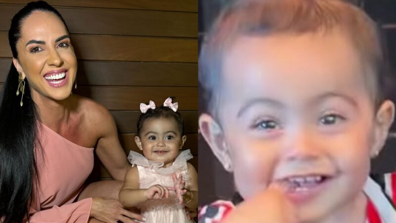 Filha de Graciele Lacerda encanta ao surgir com camisa de time de futebol