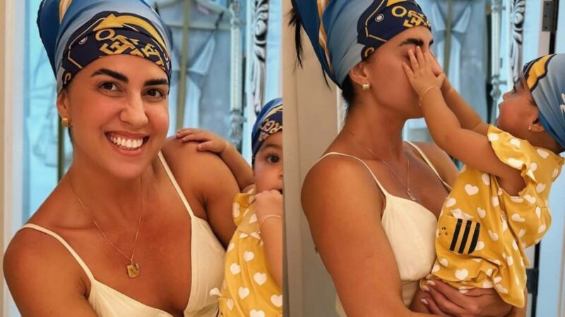 Graciele Lacerda mostra Clara pronta para navio de Zezé