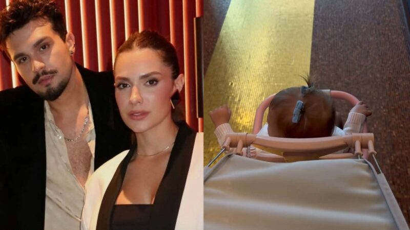 Jade Magalhães quase mostra rosto de sua filha e de Luana Santana