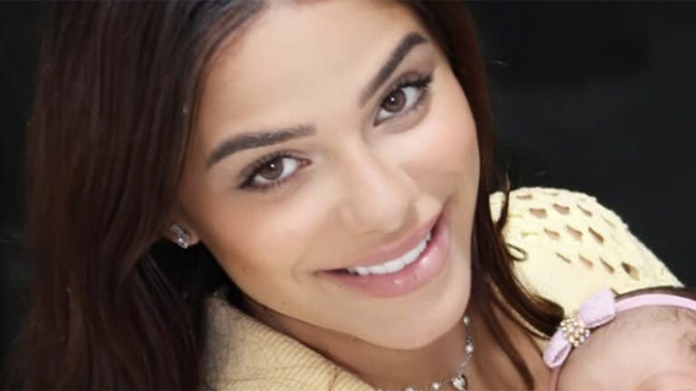 Ex-BBB Key Alves mostra o rosto da filha pela primeira vez