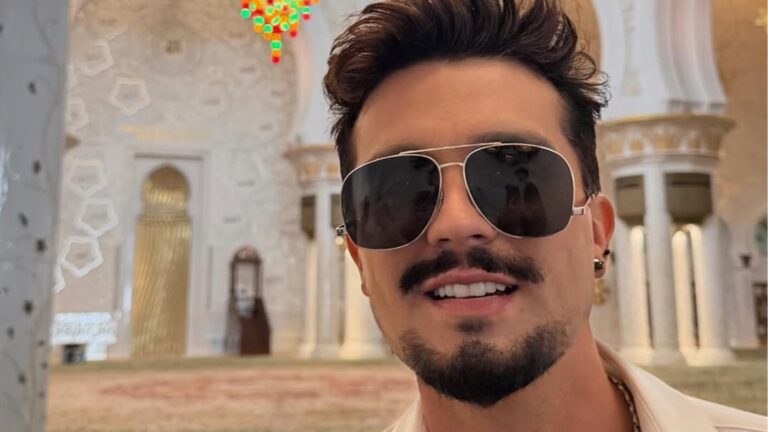 Luan Santana chama atenção ao postar fotos inéditas com a esposa e a filha: ‘Família linda’