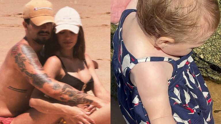 Jade Magalhães e Luan Santana curtem férias na Bahia com a filha: ‘Dias felizes’