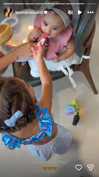 Stories de Bruna Biancardi com Mavie e Mel - Foto: Reprodução / Instagram
