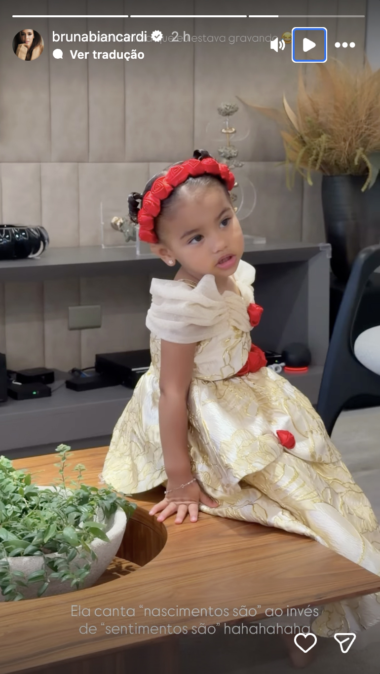 Mavie, filha de Neymar Jr e Bruna Biancardi - Foto: Reprodução / Instagram