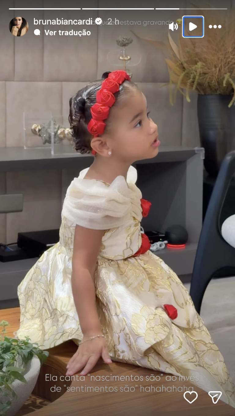 Mavie, filha de Neymar Jr e Bruna Biancardi - Foto: Reprodução / Instagram