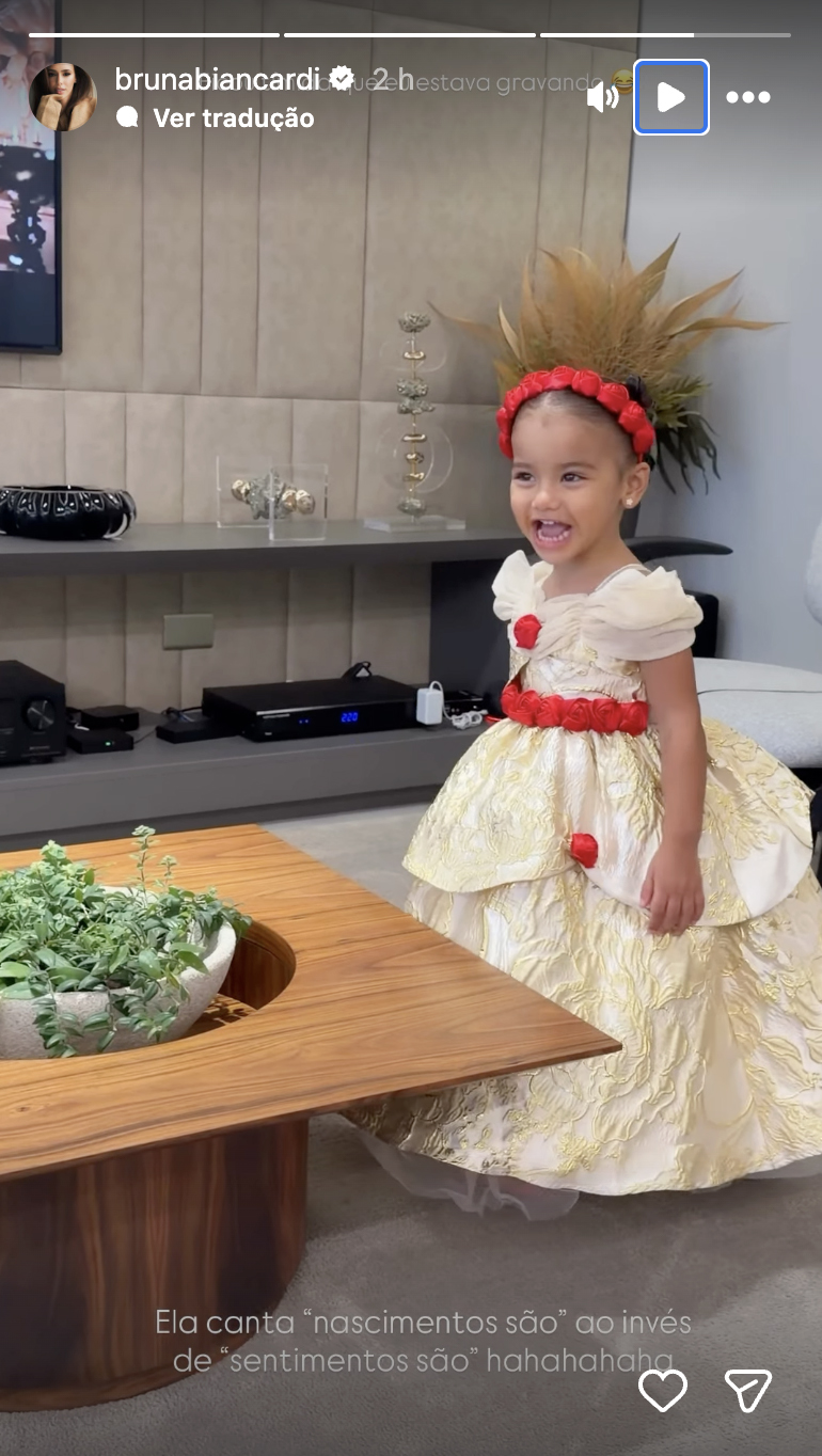 Mavie, filha de Neymar Jr e Bruna Biancardi - Foto: Reprodução / Instagram