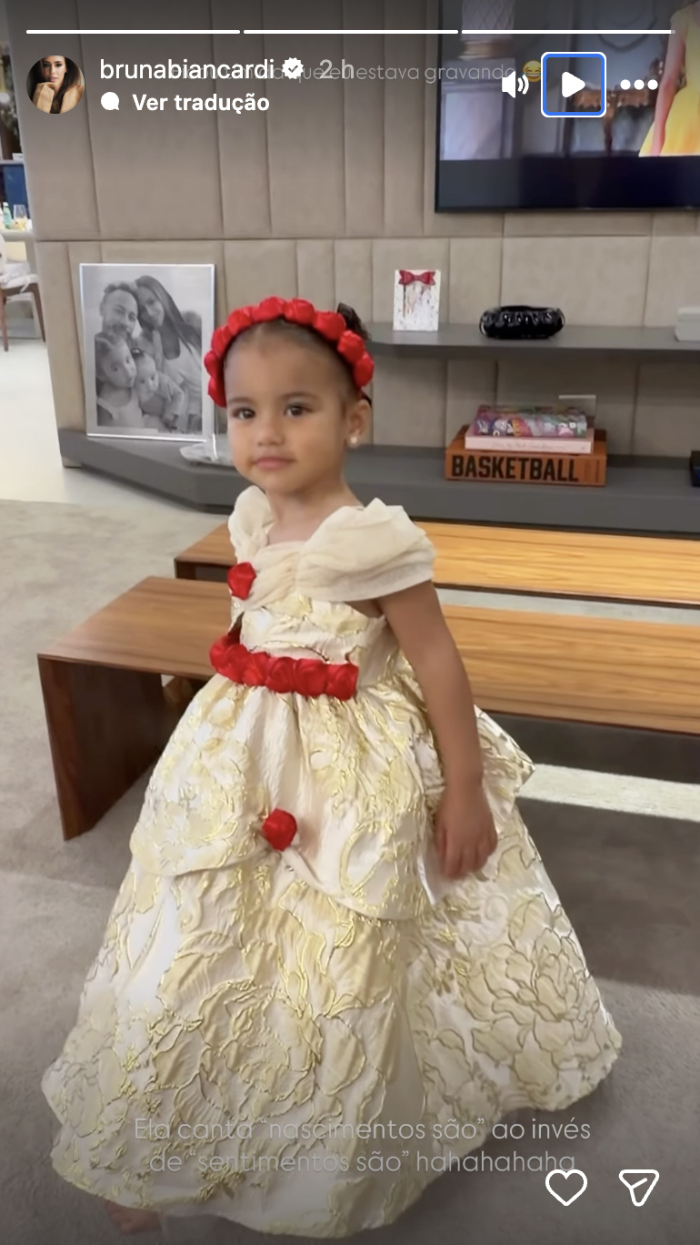 Mavie, filha de Neymar Jr e Bruna Biancardi - Foto: Reprodução / Instagram