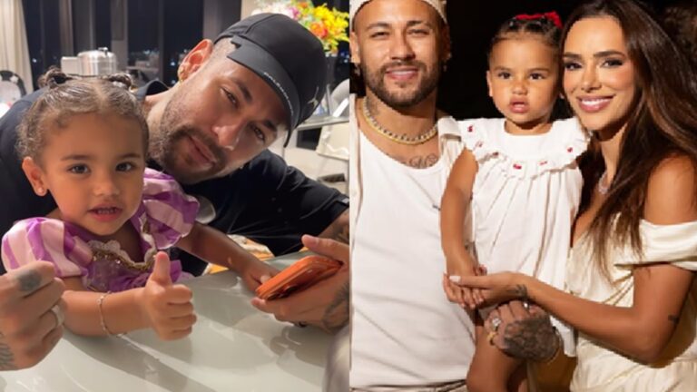 Bruna Biancardi reage a brincadeira de ‘bruxa’ de Neymar e surpreende pai e filha: ‘Ficar aí’