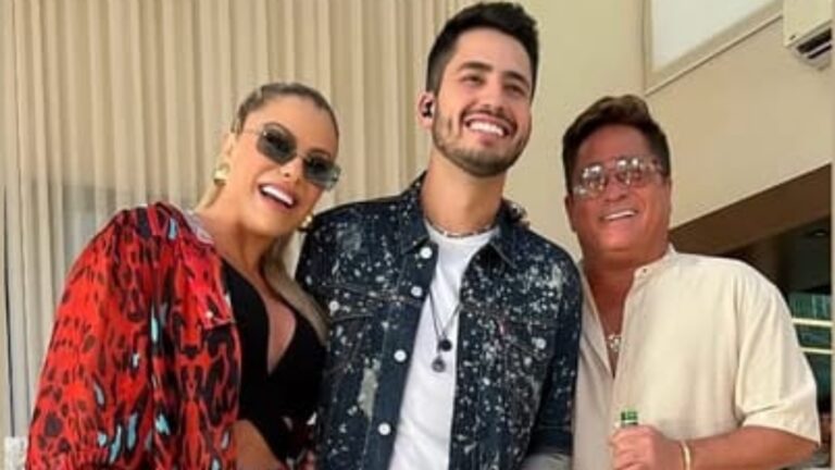 Poliana Rocha presta homenagem no aniversário de Matheus Vargas, filho de Leonardo